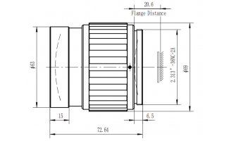 50mm f/1.0 Manual Focus Lenses for LWIR Thermal Camera XGA Detector